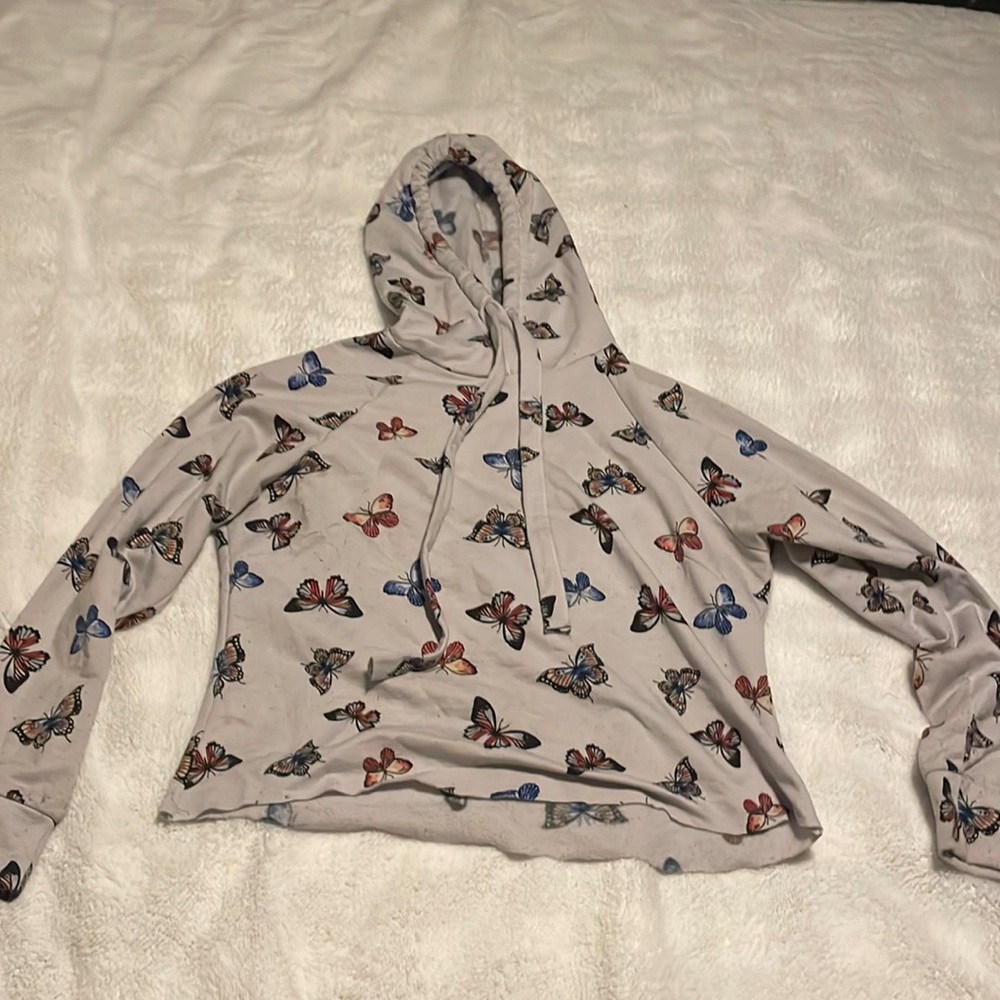 Women's Butterfly Cropped Hoodie